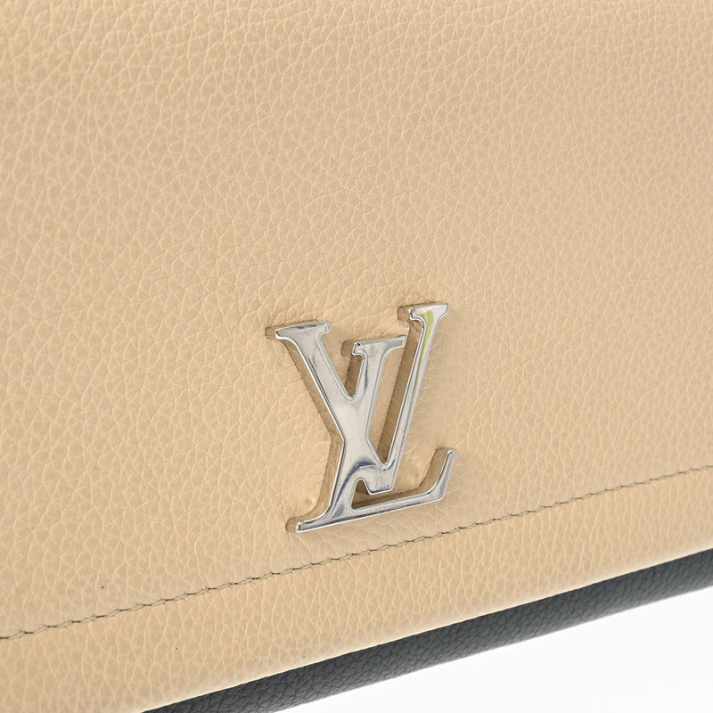 LOUIS VUITTON ルイヴィトン ポルトフォイユロックミー2 ベージュ M62328 レディース レザー 長財布 ABランク 中古 銀蔵