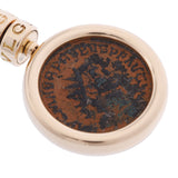 BVLGARI ブルガリ モネーテ レディース K18イエローゴールド YG レザー ネックレス Aランク 中古 銀蔵