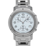 エルメス クリッパー クロノ CL1.910 ホワイト メンズ 腕時計 クォーツ 中古 銀蔵