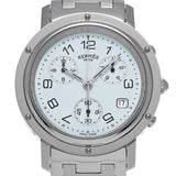 エルメス クリッパー クロノ CL1.910 ホワイト メンズ 腕時計 クォーツ 中古 銀蔵