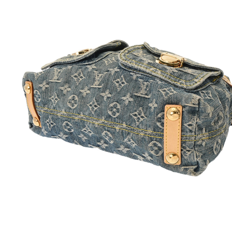 LOUIS VUITTON ルイヴィトン モノグラムデニム バギー PM ブルー M95049 レディース モノグラムデニム ショルダーバッグ Bランク 中古 銀蔵