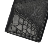 LOUIS VUITTON ルイヴィトン モノグラムエクリプス オーガナイザー ドゥ ポッシュ N96274 メンズ オーストリッチ クロコダイル モノグラムエクリプス カードケース Aランク 中古 銀蔵