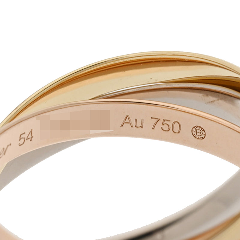 CARTIER カルティエ トリニティ スリーカラー #54 14号 レディース K18PG/WG/YG リング・指輪 Aランク 中古 銀蔵