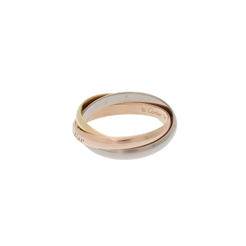 CARTIER カルティエ トリニティ スリーカラー #54 14号 レディース K18PG/WG/YG リング・指輪 Aランク 中古 銀蔵