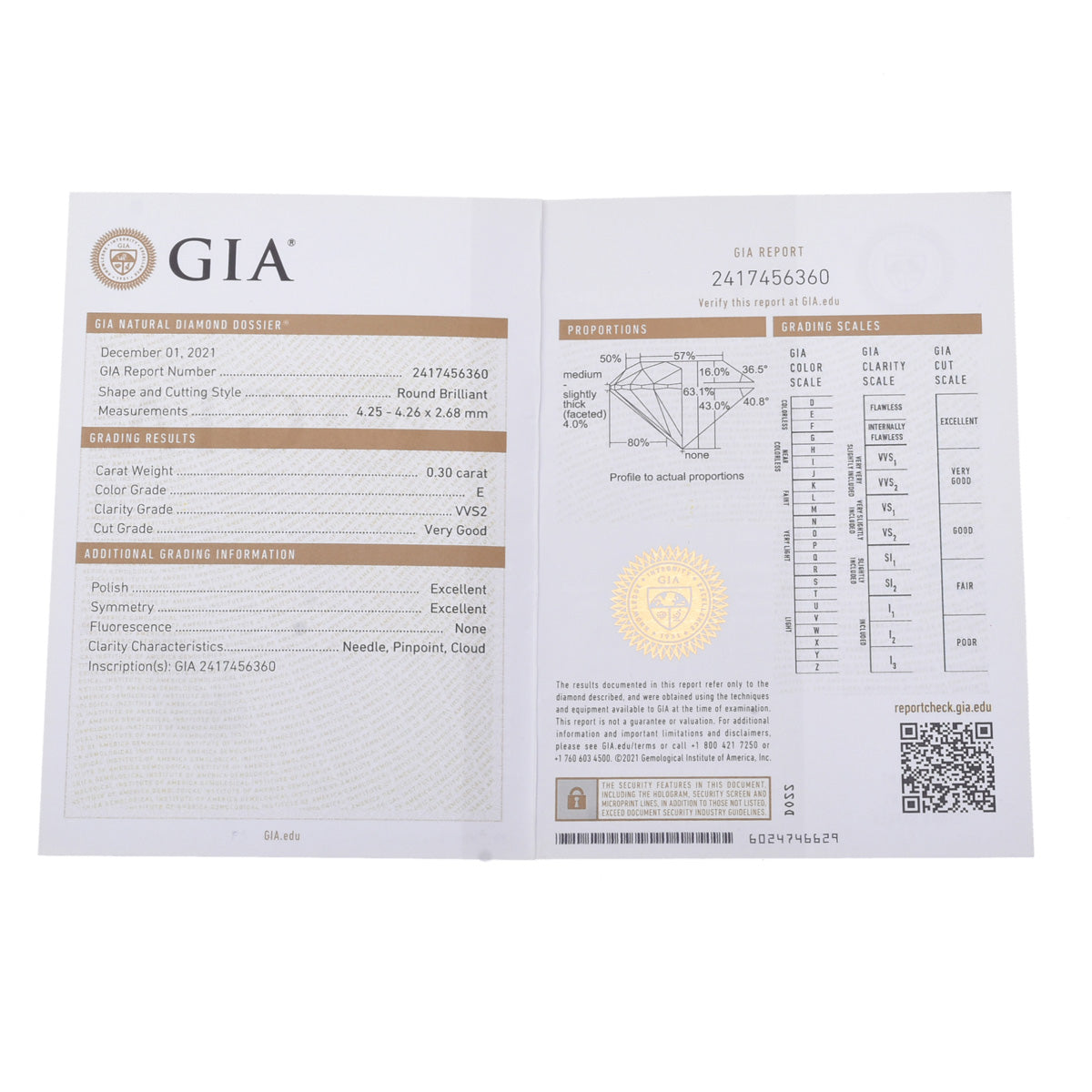 ブルガリローマ アモール リング 一粒ダイヤ0.30ct E-VVS2-VG