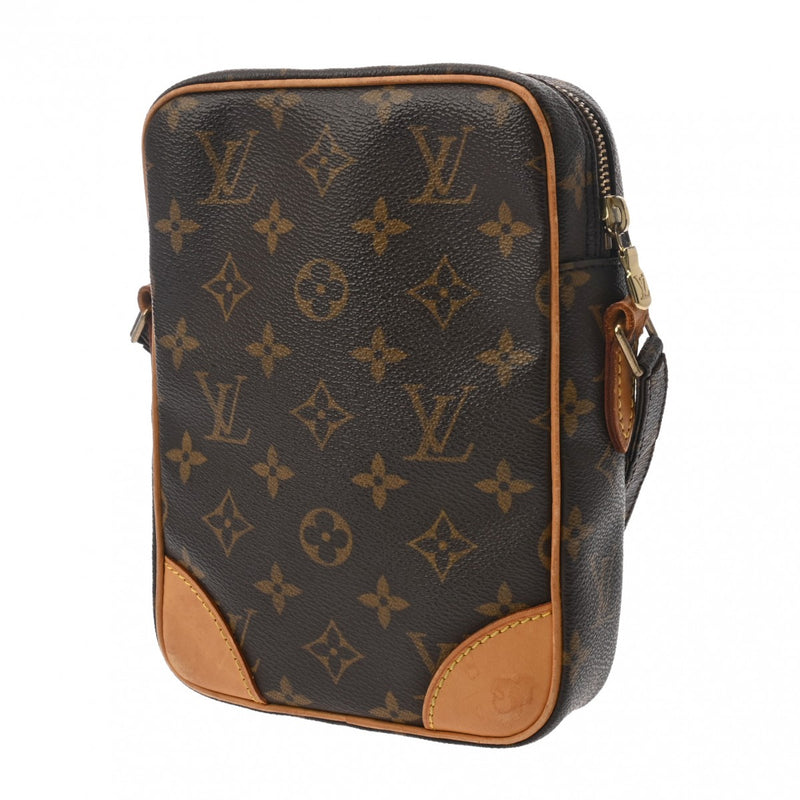 LOUIS VUITTON ルイヴィトン モノグラム ダヌーブ ブラウン M45266 ユニセックス モノグラムキャンバス ショルダーバッグ Bランク 中古 銀蔵