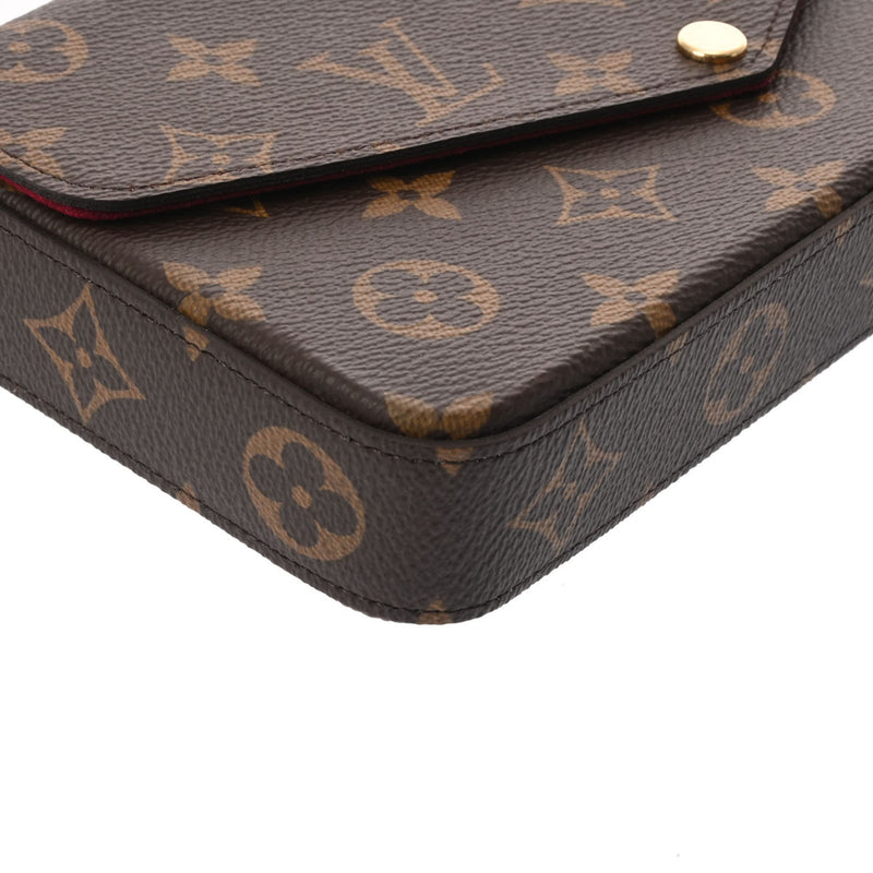 LOUIS VUITTON ルイヴィトン モノグラム ポシェットフェリシー ブラウン M81896 レディース レザー ショルダーバッグ 未使用 銀蔵