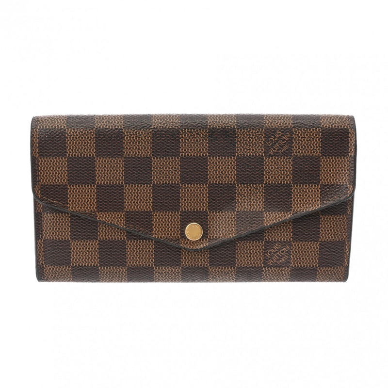 LOUIS VUITTON ルイヴィトン ダミエ ポルトフォイユ サラ  ブラウン N63209 ユニセックス ダミエキャンバス 長財布 Bランク 中古 銀蔵