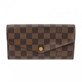LOUIS VUITTON ルイヴィトン ダミエ ポルトフォイユ サラ ブラウン N63209 ユニセックス ダミエキャンバス 長財布 Bランク 中古 銀蔵