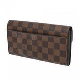 LOUIS VUITTON ルイヴィトン ダミエ ポルトフォイユ サラ ブラウン N63209 ユニセックス ダミエキャンバス 長財布 Bランク 中古 銀蔵