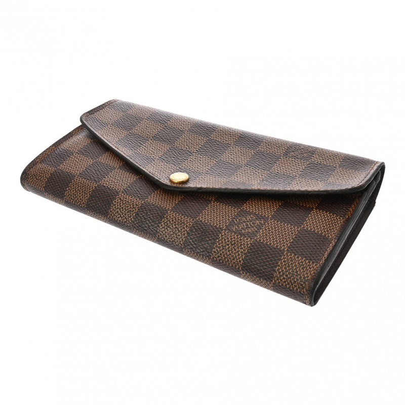 LOUIS VUITTON ルイヴィトン ダミエ ポルトフォイユ サラ  ブラウン N63209 ユニセックス ダミエキャンバス 長財布 Bランク 中古 銀蔵