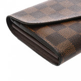 LOUIS VUITTON ルイヴィトン ダミエ ポルトフォイユ サラ ブラウン N63209 ユニセックス ダミエキャンバス 長財布 Bランク 中古 銀蔵
