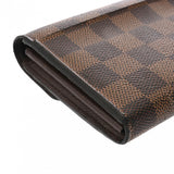LOUIS VUITTON ルイヴィトン ダミエ ポルトフォイユ サラ ブラウン N63209 ユニセックス ダミエキャンバス 長財布 Bランク 中古 銀蔵