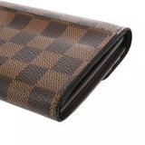 LOUIS VUITTON ルイヴィトン ダミエ ポルトフォイユ サラ ブラウン N63209 ユニセックス ダミエキャンバス 長財布 Bランク 中古 銀蔵