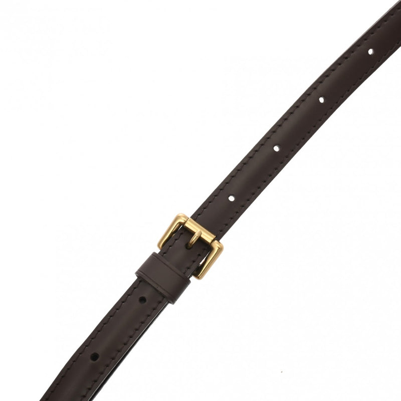 LOUIS VUITTON ルイヴィトン 119cm ブラウン ゴールド金具 レディース レザー ショルダーストラップ Aランク 中古 銀蔵