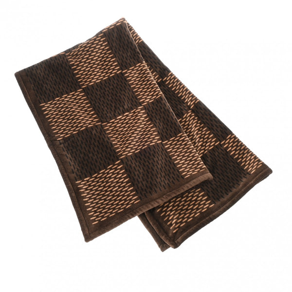 LOUIS VUITTON ルイヴィトン ダミエ ビーチタオル ブラウン ユニセックス コットン100％ タオル 新同 中古 銀蔵