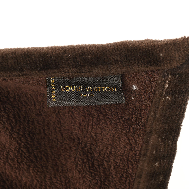 LOUIS VUITTON ルイヴィトン ダミエ ビーチタオル ブラウン ユニセックス コットン100％ タオル 新同 中古 銀蔵