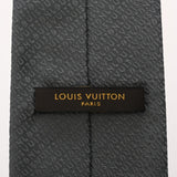LOUIS VUITTON ルイヴィトン ロゴ グレー メンズ シルク100％ ネクタイ Aランク 中古 銀蔵
