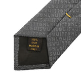 LOUIS VUITTON ルイヴィトン ロゴ グレー メンズ シルク100％ ネクタイ Aランク 中古 銀蔵