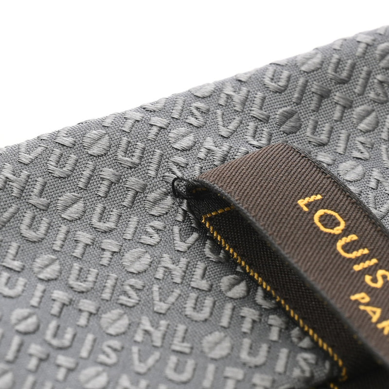 LOUIS VUITTON ルイヴィトン ロゴ グレー メンズ シルク100％ ネクタイ Aランク 中古 銀蔵
