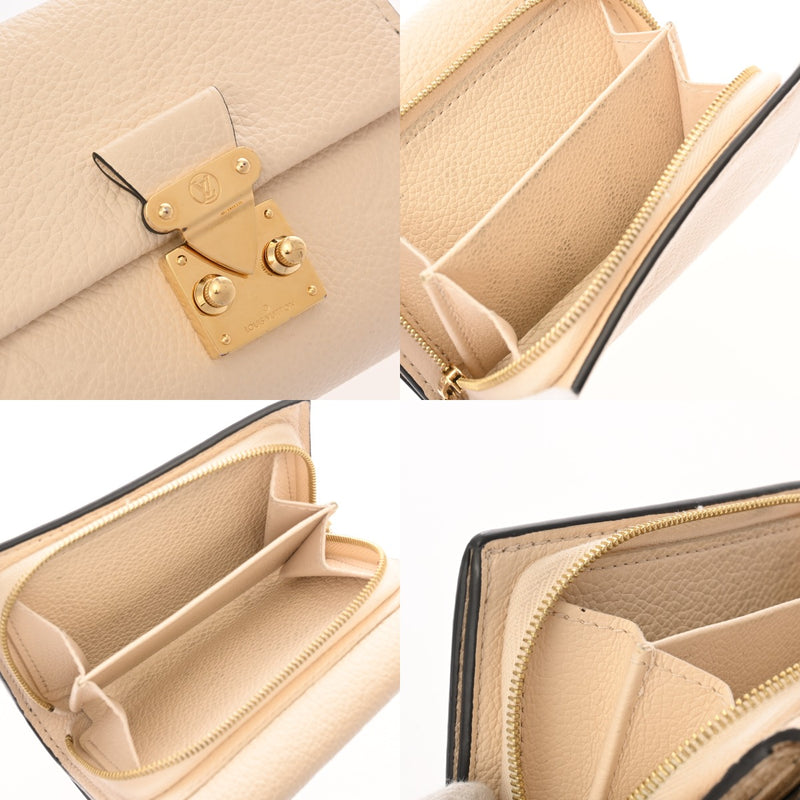 LOUIS VUITTON ルイヴィトン モノグラムアンプラント ポルトフォイユメティス コンパクト クレーム M81071 レディース レザー 長財布 ABランク 中古 銀蔵