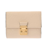 LOUIS VUITTON ルイヴィトン モノグラムアンプラント ポルトフォイユメティス コンパクト クレーム M81071 レディース レザー 長財布 ABランク 中古 銀蔵