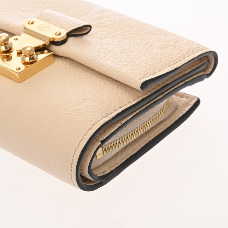 LOUIS VUITTON ルイヴィトン モノグラムアンプラント ポルトフォイユメティス コンパクト クレーム M81071 レディース レザー 長財布 ABランク 中古 銀蔵