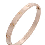 CARTIER カルティエ ラブブレス 新型 #17 レディース K18ピンクゴールド PG ブレスレット Aランク 中古 銀蔵