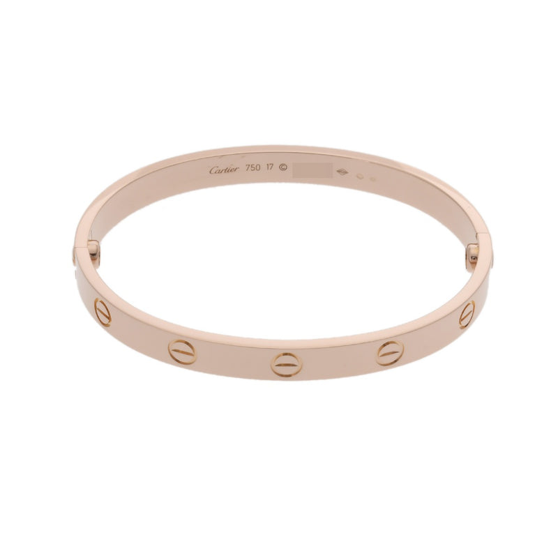 CARTIER カルティエ ラブブレス 新型 #17 レディース K18ピンクゴールド PG ブレスレット Aランク 中古 銀蔵