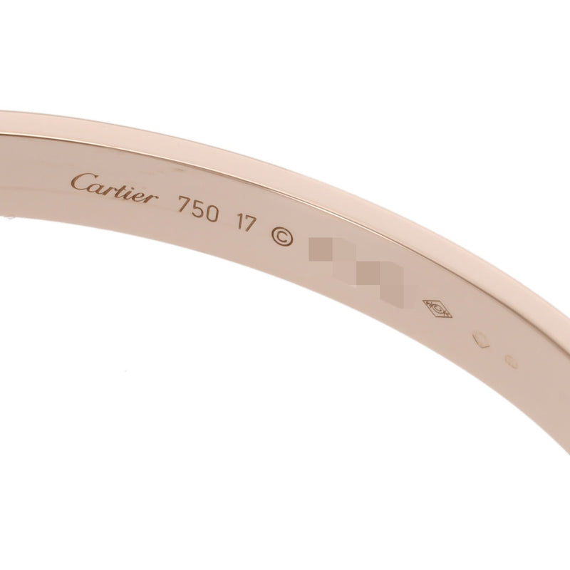 CARTIER カルティエ ラブブレス 新型 #17 レディース K18ピンクゴールド PG ブレスレット Aランク 中古 銀蔵