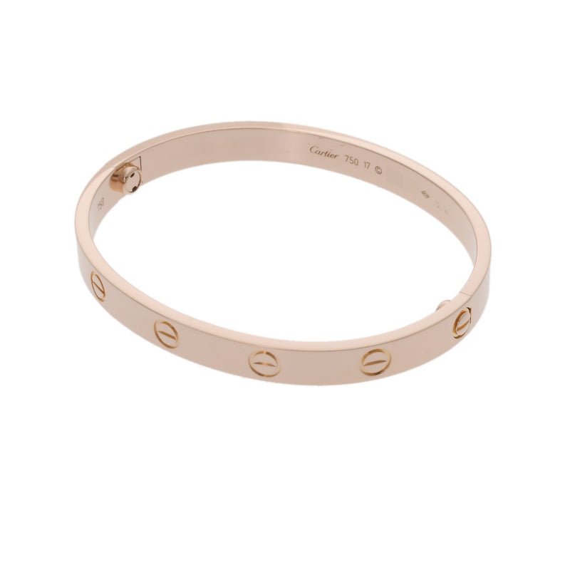 CARTIER カルティエ ラブブレス 新型 #17 レディース K18ピンクゴールド PG ブレスレット Aランク 中古 銀蔵