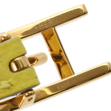 HERMES エルメス ビーアピ ドゥブルトゥール ベージュ/イエロー ゴールド金具 ユニセックス スイフト エプソン ブレスレット Aランク 中古 銀蔵