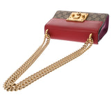 GUCCI グッチ GGスプリーム パドロック ショルダーバッグ ベージュ/レッド 409487 レディース GGスプリームキャンバス GGスプリーム/レザー ショルダーバッグ ABランク 中古 銀蔵