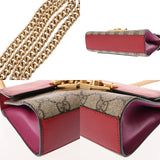 GUCCI グッチ GGスプリーム パドロック ショルダーバッグ ベージュ/レッド 409487 レディース GGスプリームキャンバス GGスプリーム/レザー ショルダーバッグ ABランク 中古 銀蔵