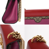 GUCCI グッチ GGスプリーム パドロック ショルダーバッグ ベージュ/レッド 409487 レディース GGスプリームキャンバス GGスプリーム/レザー ショルダーバッグ ABランク 中古 銀蔵