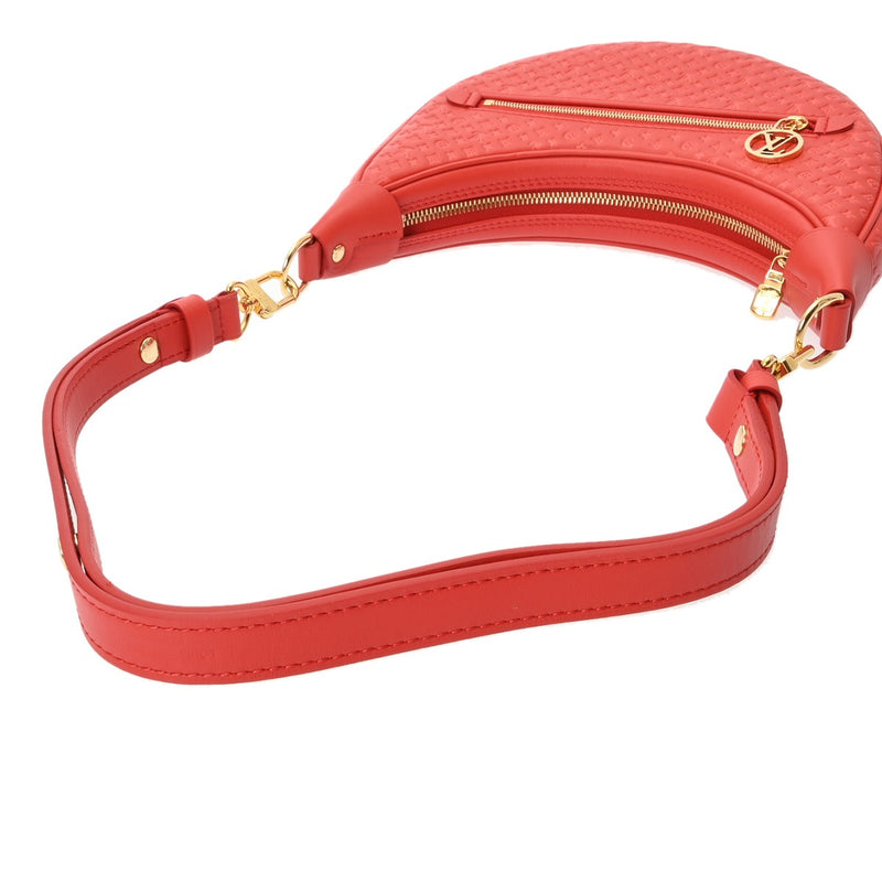 LOUIS VUITTON ルイヴィトン ループ ナノグラム レッド M22594 レディース レザー ショルダーバッグ 新同 中古 銀蔵