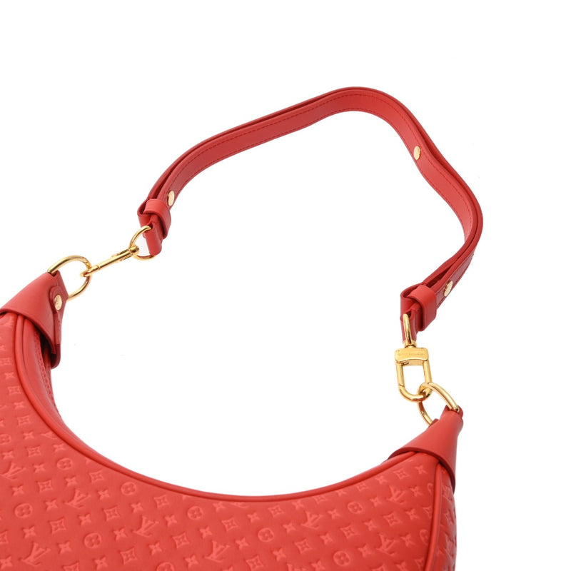 LOUIS VUITTON ルイヴィトン ループ ナノグラム レッド M22594 レディース レザー ショルダーバッグ 新同 中古 銀蔵