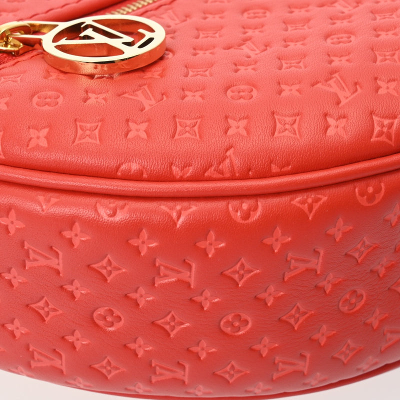 LOUIS VUITTON ルイヴィトン ループ ナノグラム レッド M22594 レディース レザー ショルダーバッグ 新同 中古 銀蔵