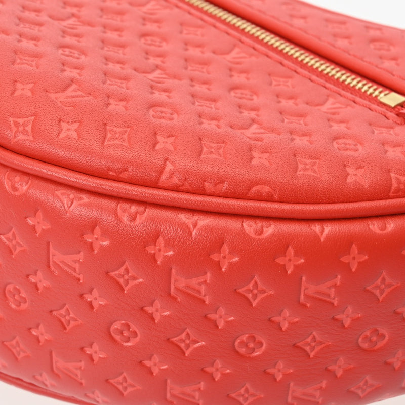 LOUIS VUITTON ルイヴィトン ループ ナノグラム レッド M22594 レディース レザー ショルダーバッグ 新同 中古 銀蔵