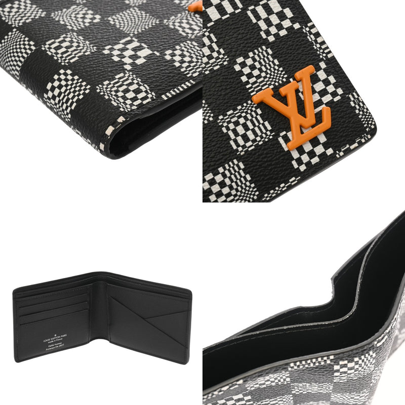 LOUIS VUITTON ルイヴィトン ダミエ ポルトフォイユ ミュルティプル ブラック M80171 メンズ ダミエディストーテッド 二つ折り財布 ABランク 中古 銀蔵