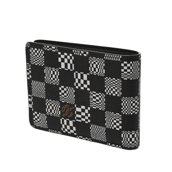 LOUIS VUITTON ルイヴィトン ダミエ ポルトフォイユ ミュルティプル ブラック M80171 メンズ ダミエディストーテッド 二つ折り財布 ABランク 中古 銀蔵
