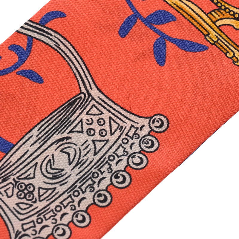 HERMES エルメス ツイリー WOW SH BLEU マルチカラー レディース シルク100％ スカーフ 新同 中古 銀蔵