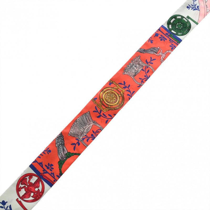 HERMES エルメス ツイリー WOW SH BLEU マルチカラー レディース シルク100％ スカーフ 新同 中古 銀蔵