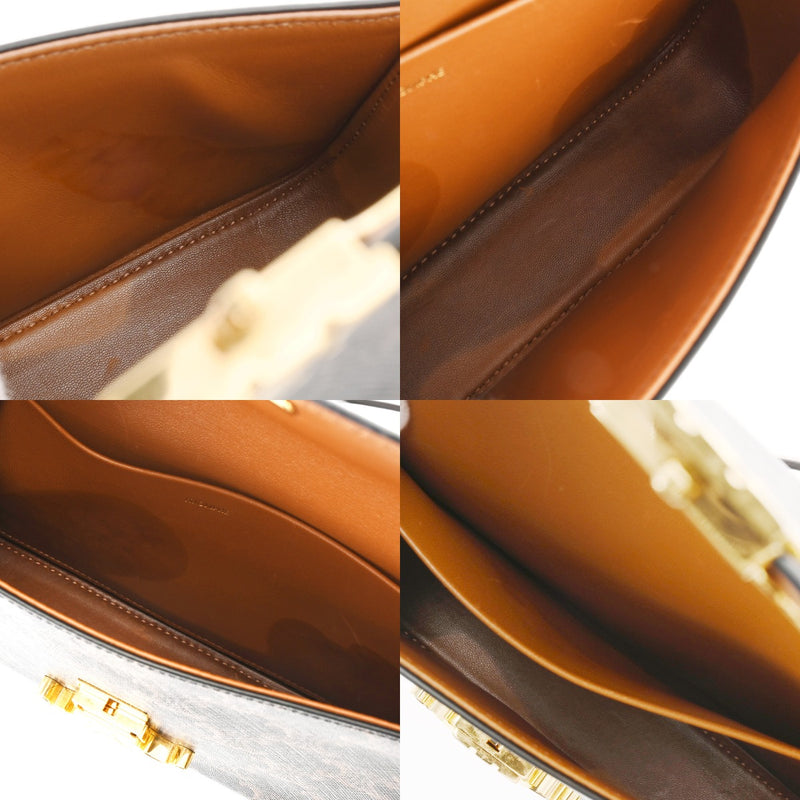 CELINE セリーヌ トリオンフ ロゴショルダー タン 188423 レディース PVC ショルダーバッグ ABランク 中古 銀蔵