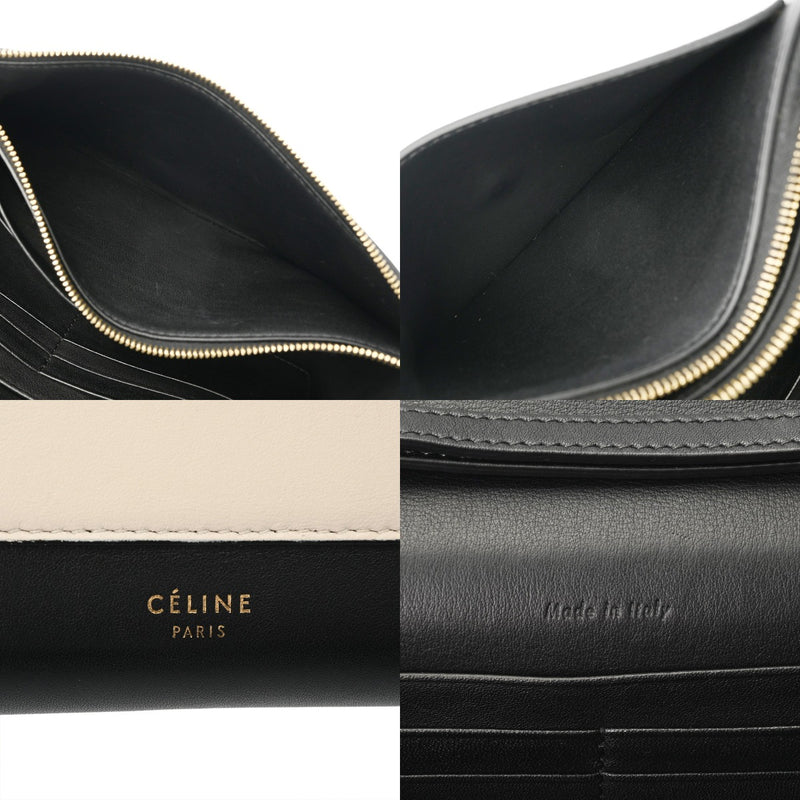 CELINE セリーヌ チェーンウォレット 黒/白/青 レディース レザー ショルダーバッグ Aランク 中古 銀蔵