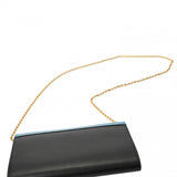 CELINE セリーヌ チェーンウォレット 黒/白/青 レディース レザー ショルダーバッグ Aランク 中古 銀蔵