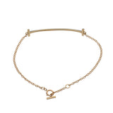 TIFFANY&Co. ティファニー Tスマイル ミディアム レディース K18イエローゴールド YG ブレスレット Aランク 中古 銀蔵