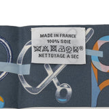HERMES エルメス ツイリー DO RE BOUCLES ブルー レディース シルク100％ スカーフ Aランク 中古 銀蔵