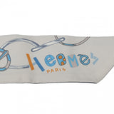 HERMES エルメス ツイリー DO RE BOUCLES ブルー レディース シルク100％ スカーフ Aランク 中古 銀蔵