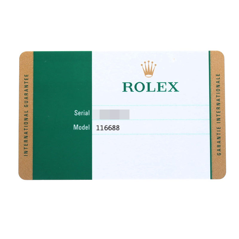 ロレックス ヨットマスター 116688 ランダムシリアル ホワイト メンズ 腕時計 自動巻き 中古 銀蔵